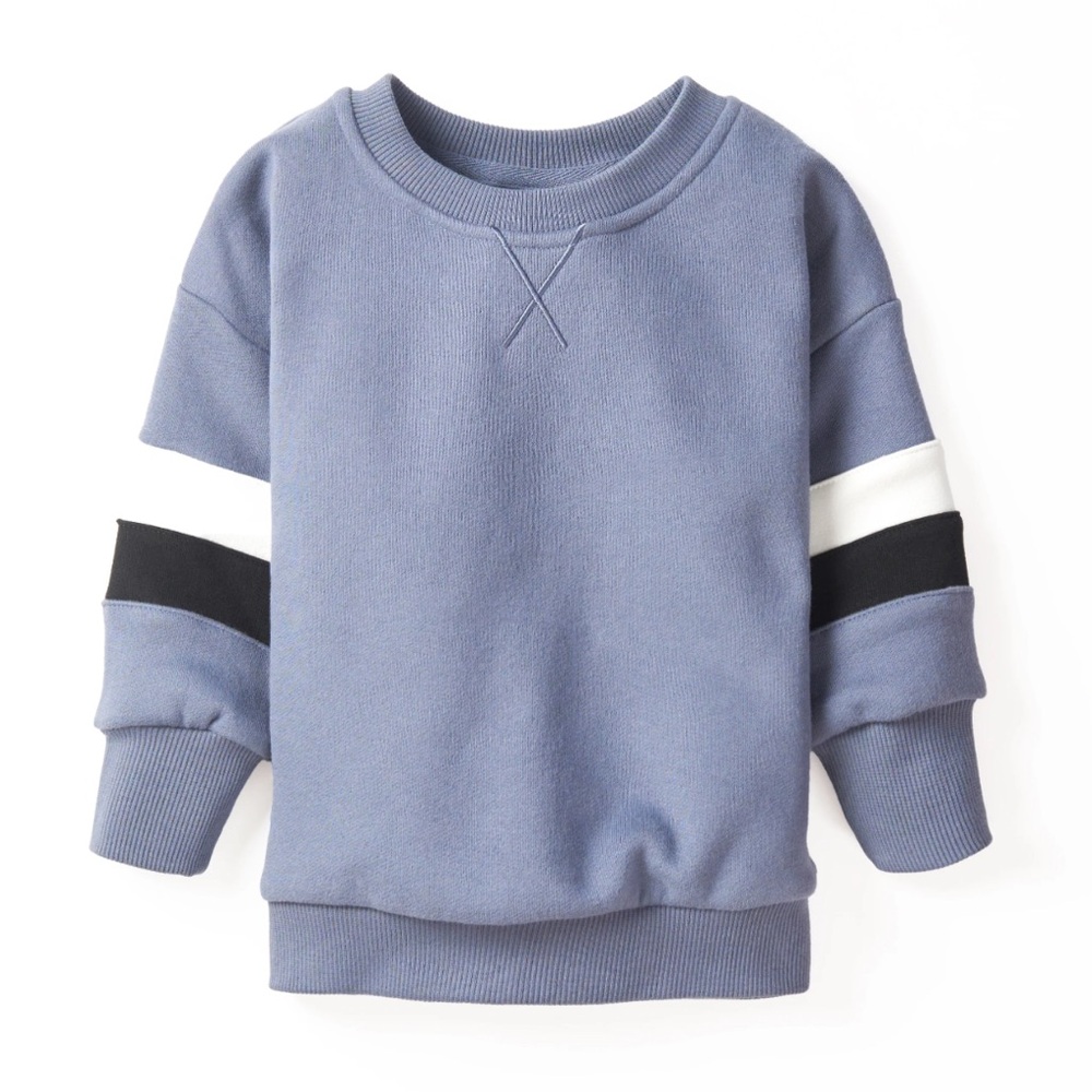 Little Bipsy Block Elevated Crewneck - Blue